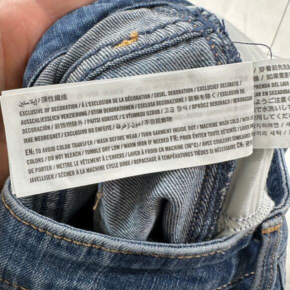 Abercrombie & Fitch Jeans Womens 28 Blue Mom High Rise Straight Leg Denim Medium - Picture 5 of 11